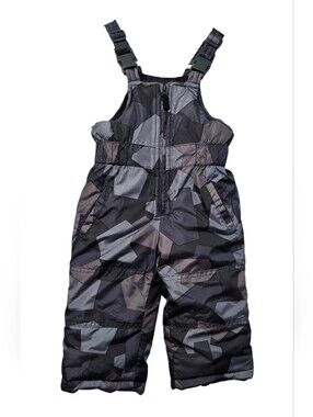 London Fog Boys Gray Camouflage Snow Overalls
